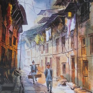 Street scene from Khokana, Lalitpur, Nepal.