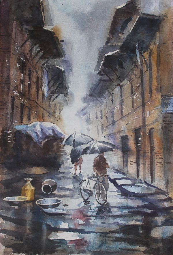 Monsoon vibe, scene from Bhaktapur, Nepal.