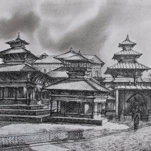 Kathmandu Durbar Square from Kathmandu Valley, Nepal