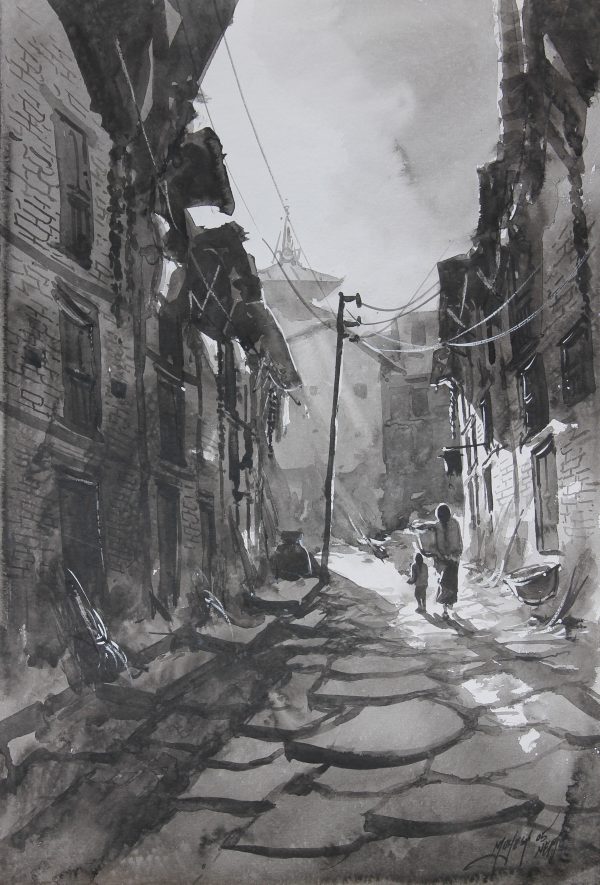 Street scene from Bhaktapur City, Kathmandu Valley Nepal