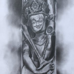 Hindu Deity with Sword